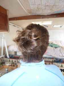 A messy bun...just messy, right?